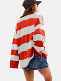 Color Block Half Zip Long Sleeve Sweater - Trendsi - Flyclothing LLC