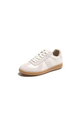 Lace Up Round Toe Flat Sneakers - Trendsi - Flyclothing LLC