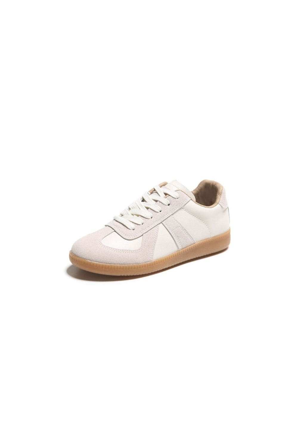 Lace Up Round Toe Flat Sneakers - Trendsi - Flyclothing LLC