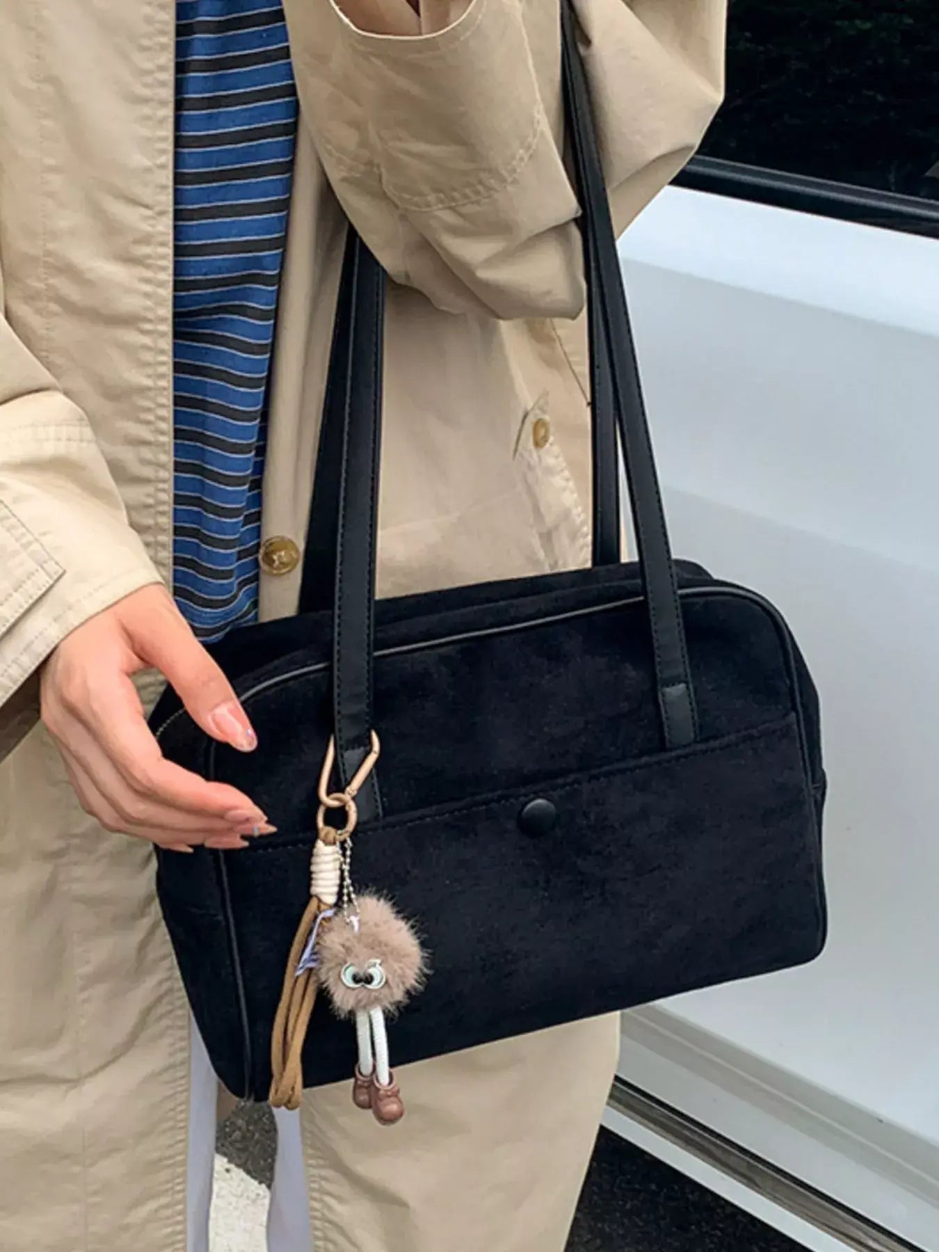 Vintage Handbag with Charm - Trendsi - Flyclothing LLC