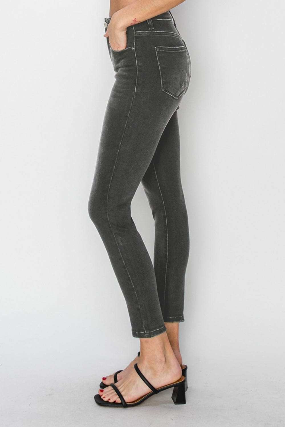 RISEN Full Size High Rise Ankle Skinny Jeans - Trendsi - Flyclothing LLC