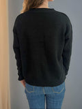 Bow Round Neck Long Sleeve Sweater - Trendsi - Flyclothing LLC