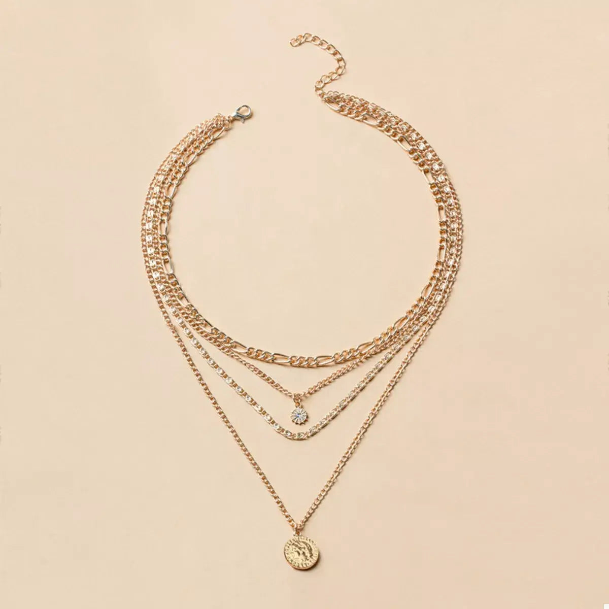 Four Layered Pendant Necklace - Trendsi - Flyclothing LLC