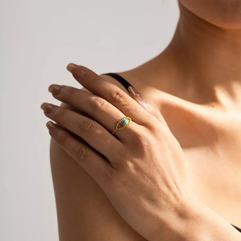 Turquoise Eye Design Ring - Trendsi - Flyclothing LLC