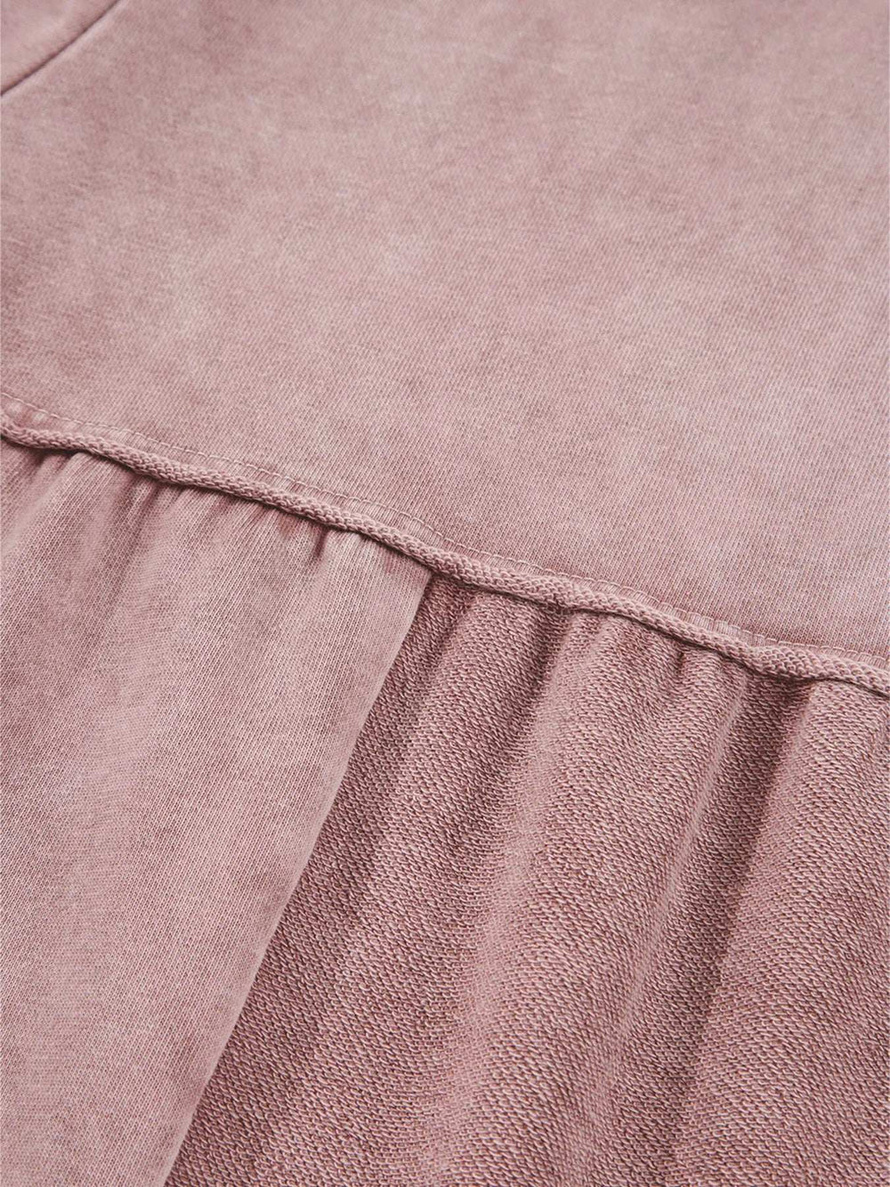 Mineral Wash Tiered Wide Leg Patchwork Drawstring Pants - Trendsi - Flyclothing LLC