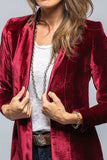 Slit Back Open Front Cardigan - Trendsi - Flyclothing LLC
