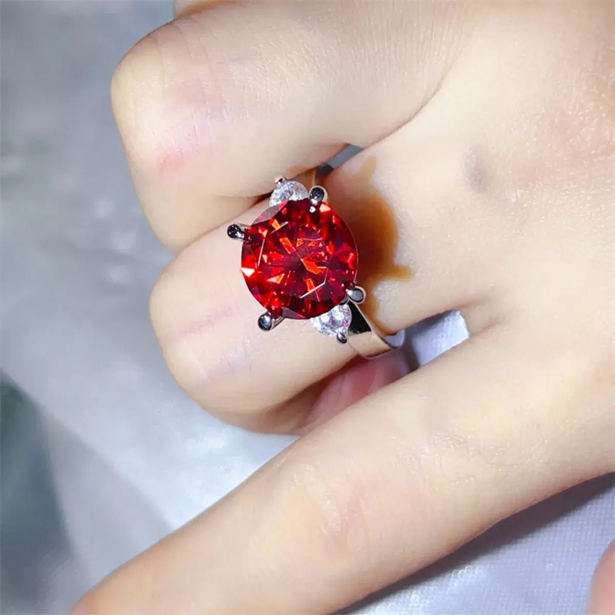 5 Carat Moissanite 925 Sterling Silver Ring - Trendsi - Flyclothing LLC