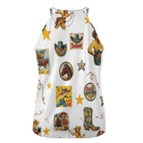 Baha Ranch Vintage Cowgirl Collage Western Tank Top