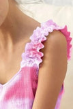 BiBi Tie Dye Printed Textured Woven with Ruffled - Trendsi