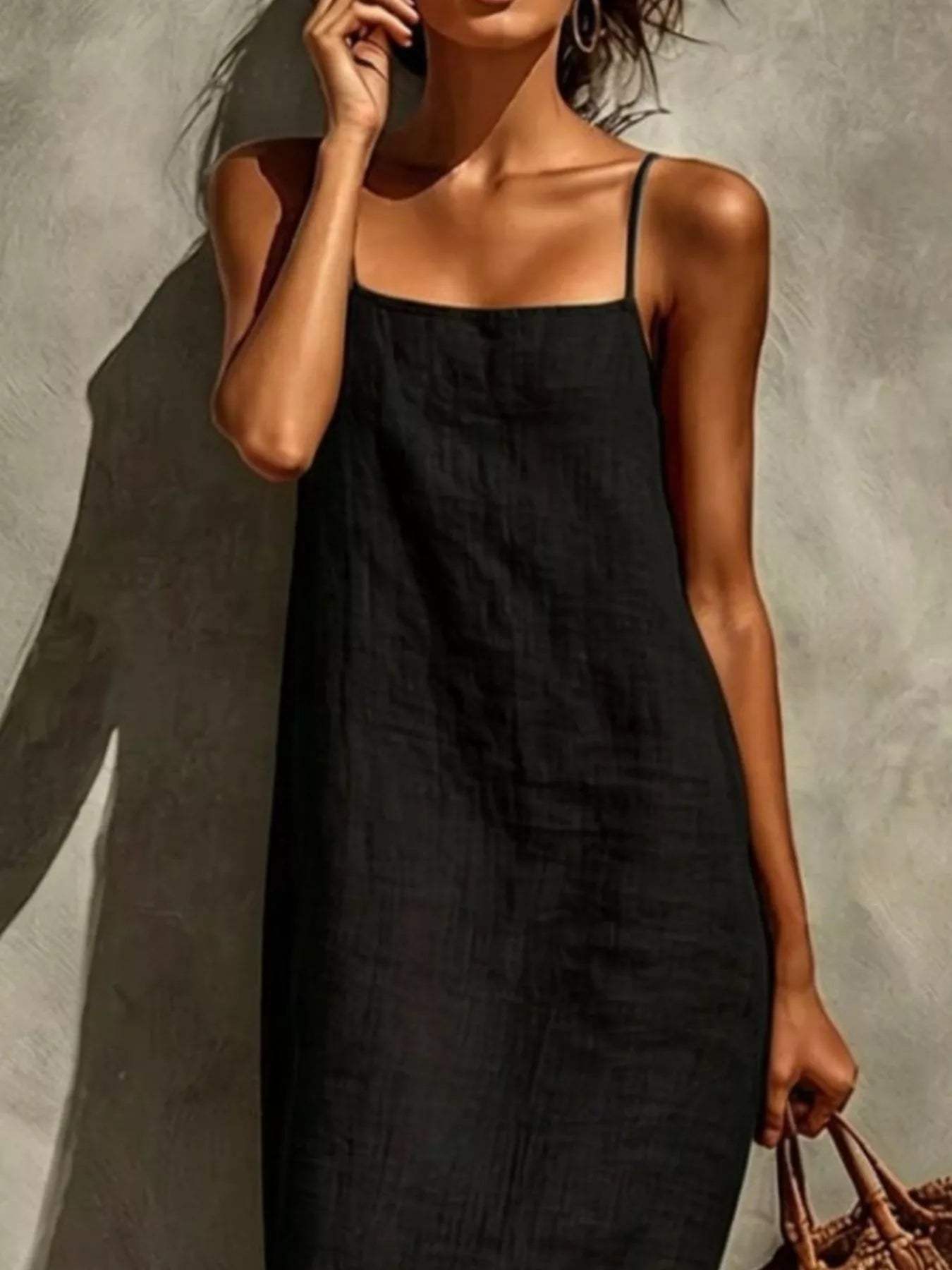 Sleeveless Linen Casual Maxi Dress - Trendsi - Flyclothing LLC