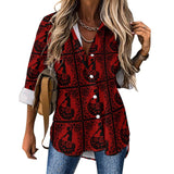 Baha Ranch Colores de Mexico Flamenco Dancer Button Up Shirt