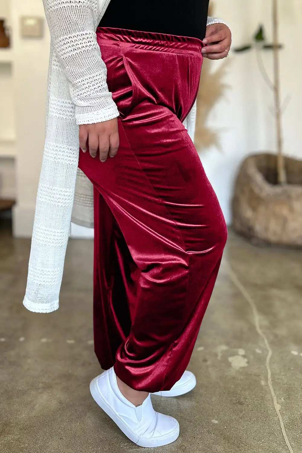 Pocketed Elastic Waist Joggers - Trendsi - Flyclothing LLC