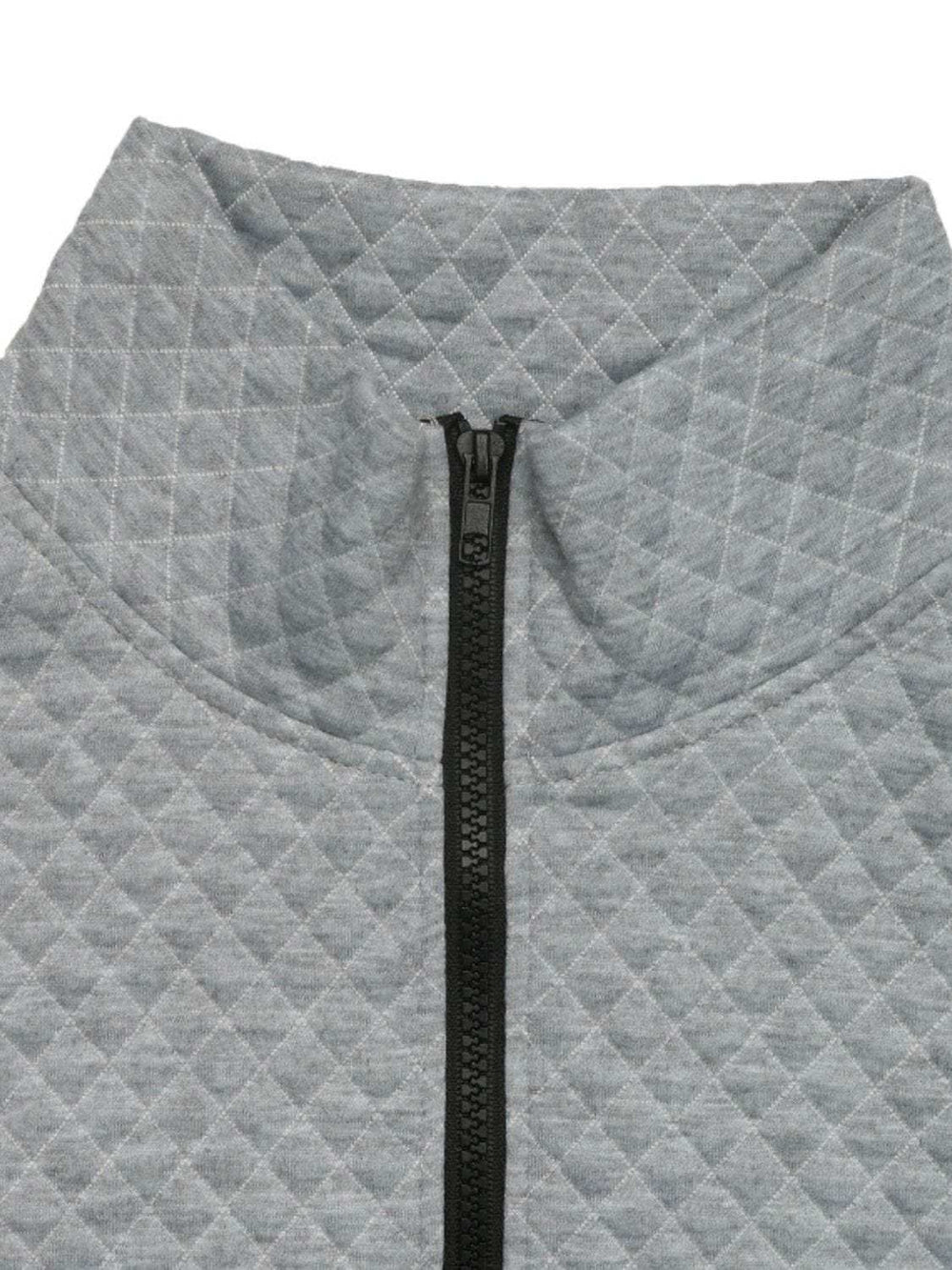 Perfee Texture Half Zip Long Sleeve Sweatshirt - Trendsi - Flyclothing LLC