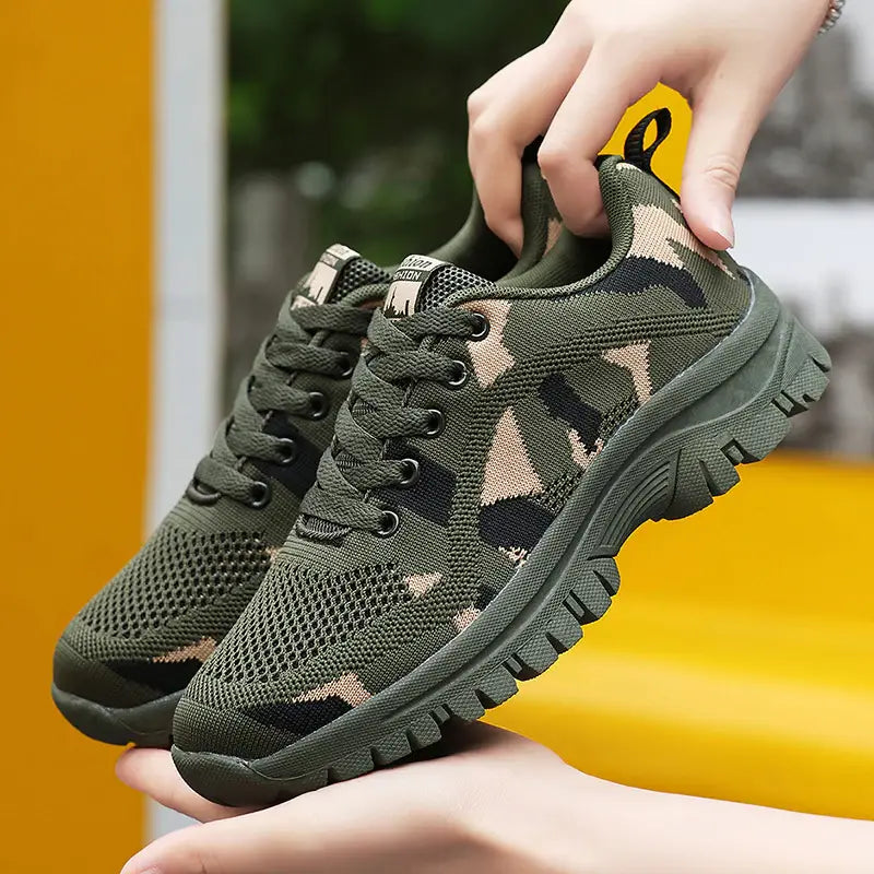 Camouflage Lace Up Mesh Breathable Athletic - Trendsi - Flyclothing LLC