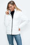 How Dare U Pocketed Zip Up Puffer Jacket with Removable Hood - Trendsi - Flyclothing LLC
