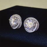6 Carat Moissanite 925 Sterling Silver Earrings - Trendsi