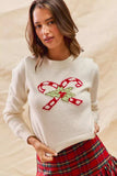 SO ME Christmas Candy Cone Cropped Sweater - Trendsi - Flyclothing LLC