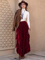 Slit Ruffled Wide Leg Pants - Trendsi - Flyclothing LLC