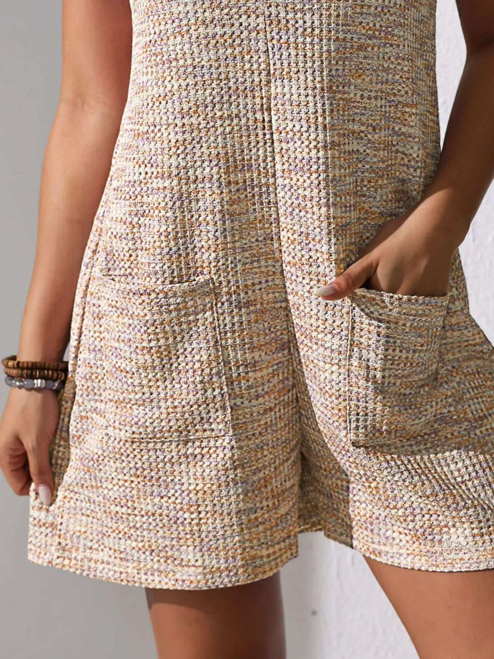 Full Size Button Front Romper with Pockets Plus Size - Trendsi - Flyclothing LLC