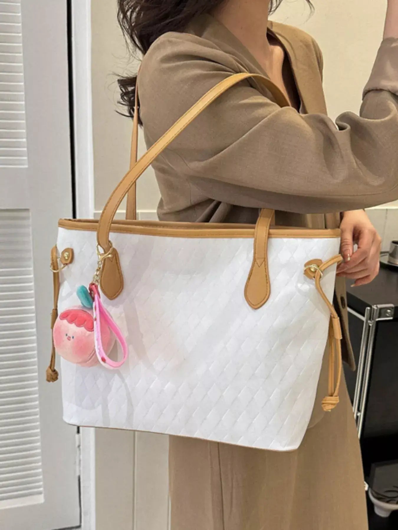Woven Pattern Tote Bag - Trendsi - Flyclothing LLC
