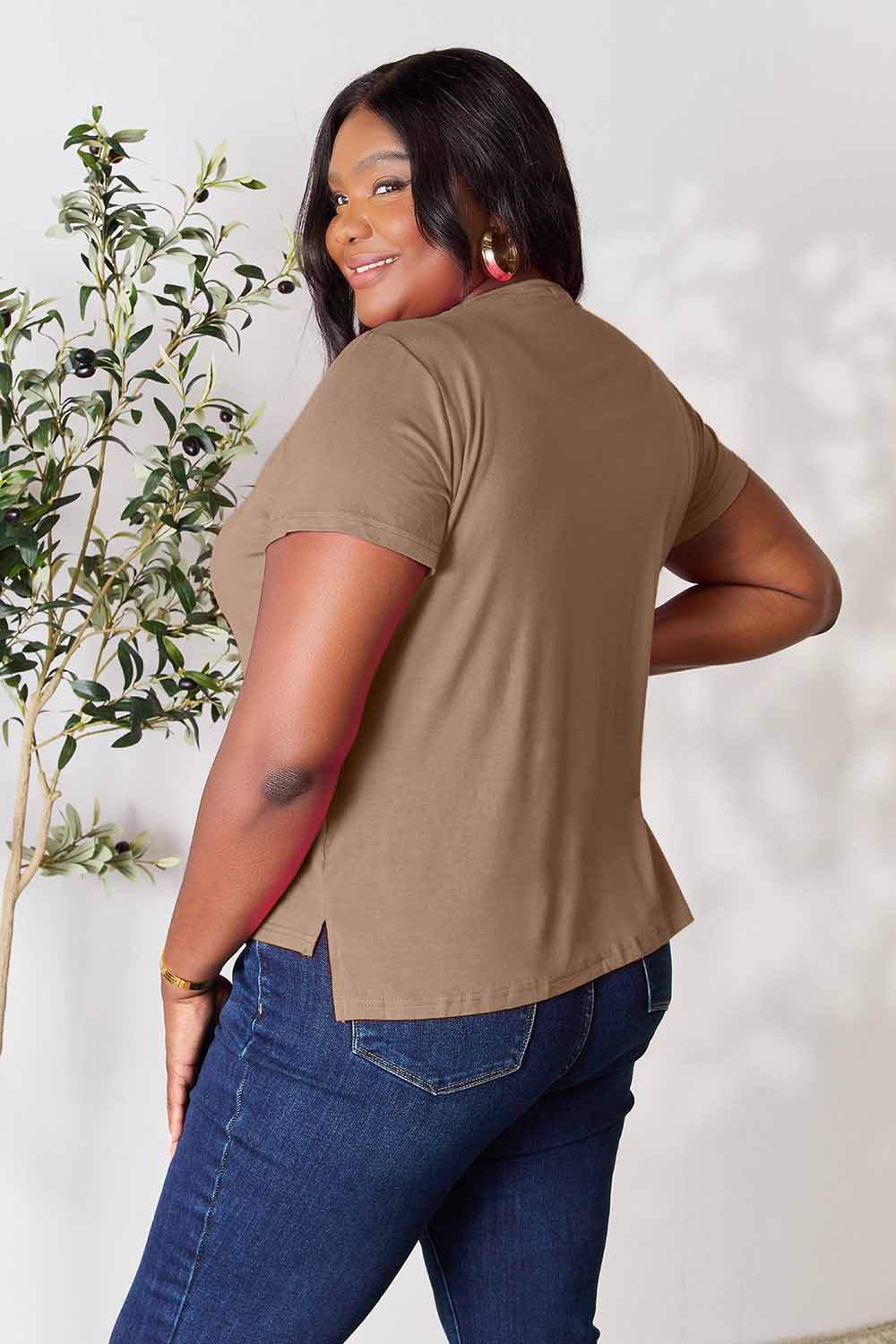 Basic Bae Full Size Round Neck Short Sleeve T-Shirt - ShopBasicbae - Flyclothing LLC