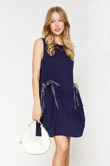 Umgee Round Neck Sleeveless Tank Dress with Pockets - Trendsi - Flyclothing LLC