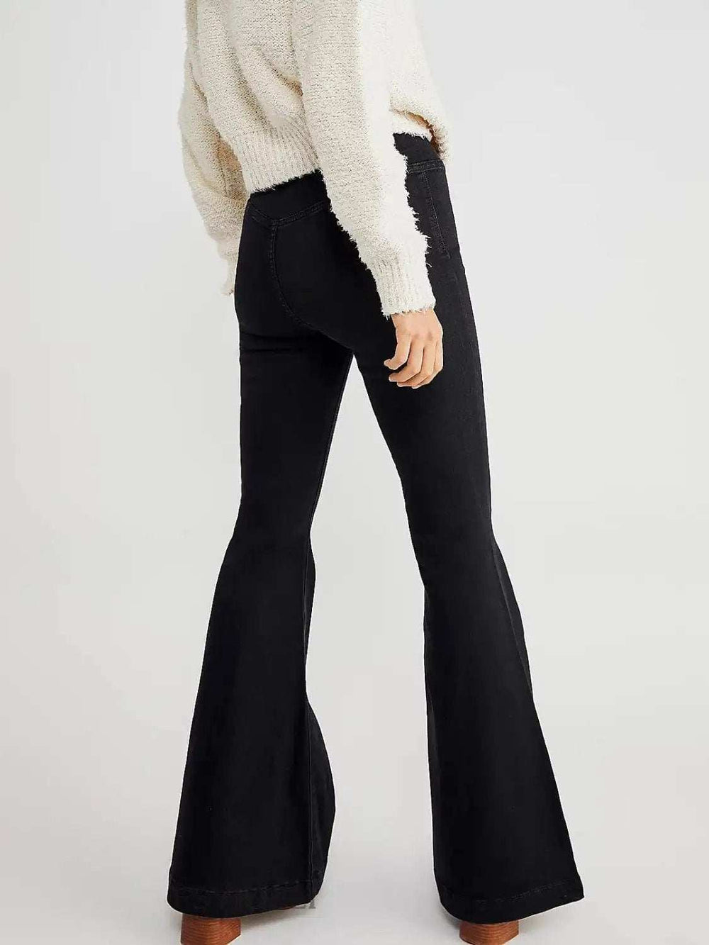 Asymmetric Waist Flare Jeans - Trendsi - Flyclothing LLC