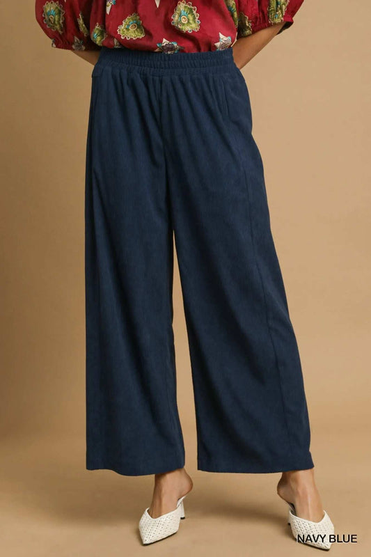 Umgee Wide-Leg Corduroy Pants - Trendsi - Flyclothing LLC