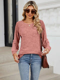 Round Neck Long Sleeve T-Shirt - Trendsi - Flyclothing LLC