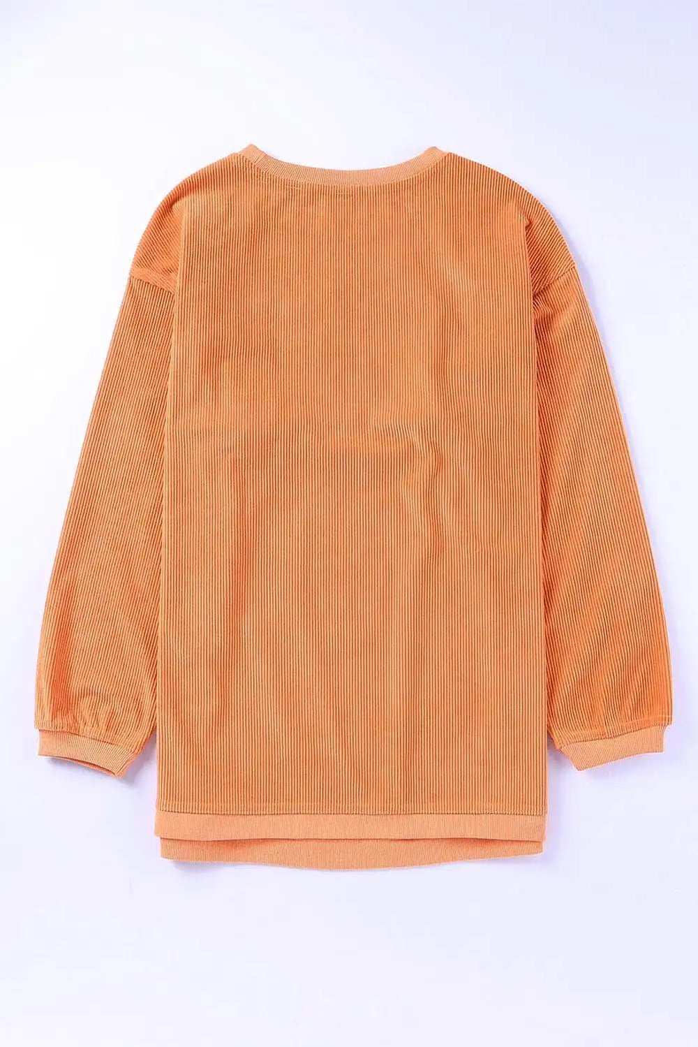 Star Round Neck Long Sleeve Oversize Sweatshirt - Trendsi - Flyclothing LLC