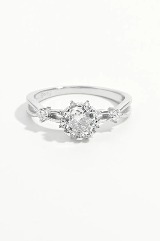 925 Sterling Silver Inlaid Zircon Ring - Trendsi - Flyclothing LLC