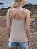 Tie Shoulder V-Neck Sweater Vest - Trendsi - Flyclothing LLC
