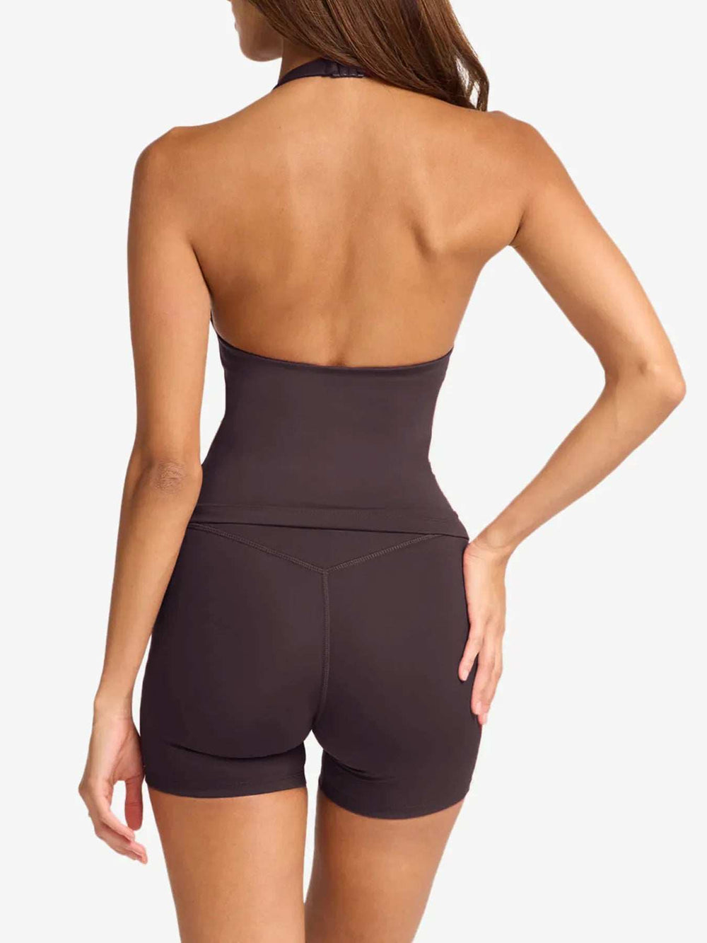 Halter Neck Cami and Shorts Active Set - Trendsi - Flyclothing LLC