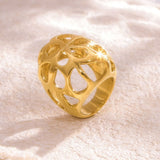 Stainless Steel Cutout Ring - Trendsi