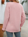 V-Neck Long Sleeve T-Shirt - Trendsi - Flyclothing LLC