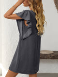 Mandy Ruffled Round Neck Short Sleeve Dress - Trendsi