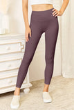 Double Take Wide Waistband Sports Leggings - Trendsi