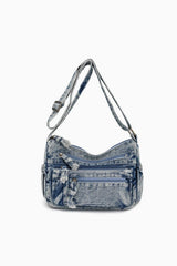 Adjustable Strap Denim Crossbody Bag - Trendsi - Flyclothing LLC