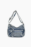 Adjustable Strap Denim Crossbody Bag - Trendsi