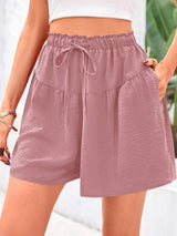 Full Size Casual Drawstring High Waist Relaxed Shorts Plus Size - Trendsi - Flyclothing LLC