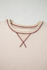 Slit Striped Long Sleeve Sweatshirt - Trendsi - Flyclothing LLC