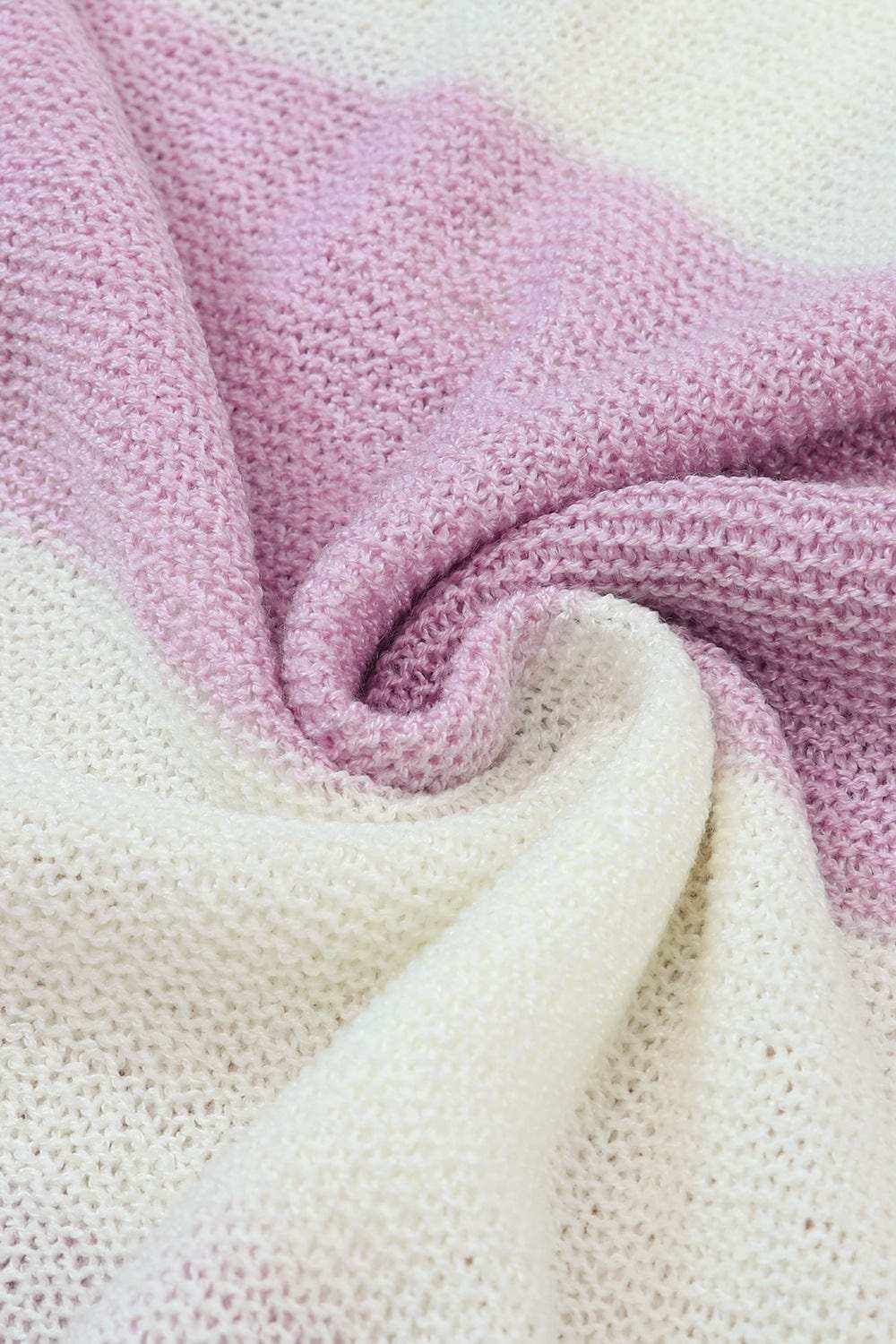 Striped Half Button Ribbed Sweater - Trendsi - Flyclothing LLC