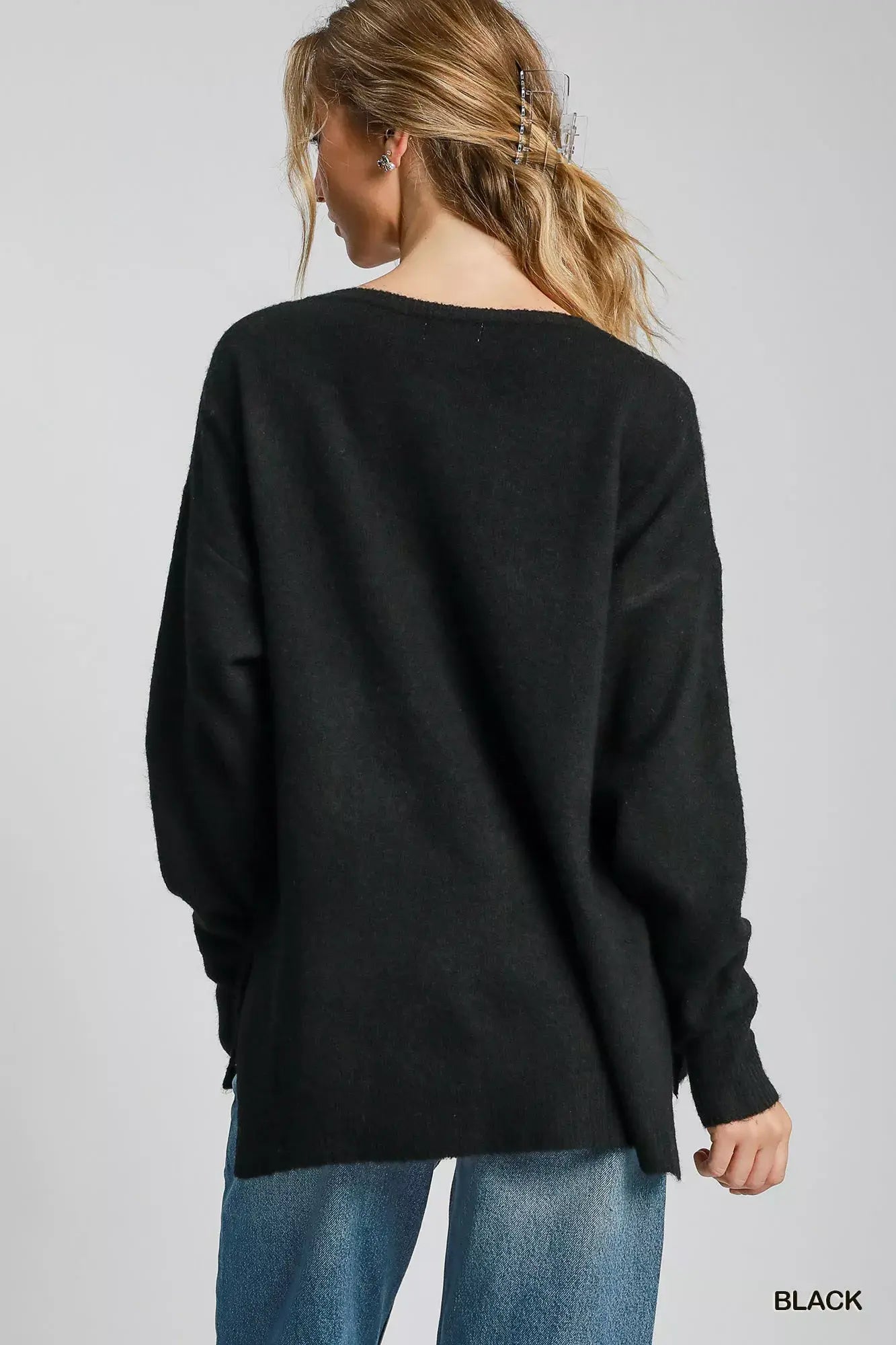 Umgee Wool Blended Pullover Sweater - Trendsi - Flyclothing LLC