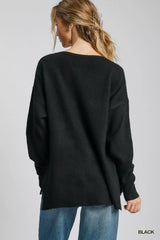 Umgee Wool Blended Pullover Sweater - Trendsi - Flyclothing LLC