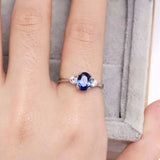 925 Sterling Silver Oval Ring - Trendsi - Flyclothing LLC