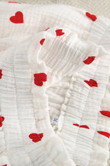 Basic Bae Heart Collared Neck Button Down Top and Shorts Set - Trendsi - Flyclothing LLC