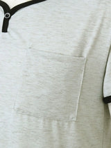 Men's Plus Size Contrast Trim Short Sleeve Lounge Tee Dress - Trendsi - Flyclothing LLC
