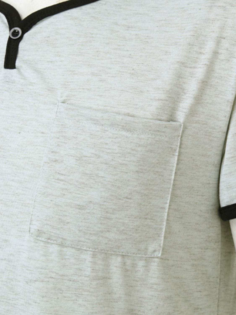 Men's Plus Size Contrast Trim Short Sleeve Lounge Tee Dress - Trendsi - Flyclothing LLC