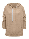 Full Size Drawstring Long Sleeve Hoodie - Trendsi