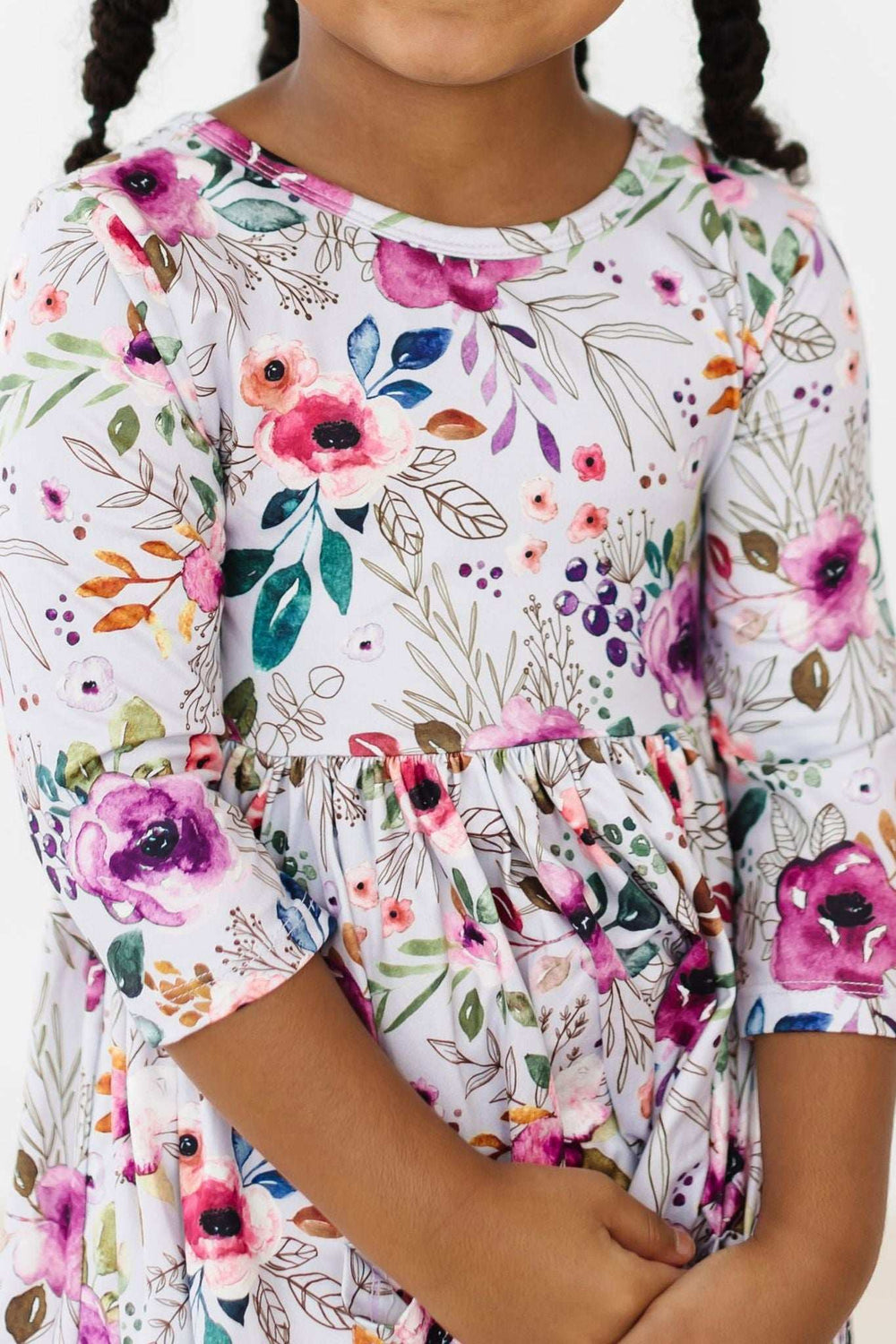 Midnight Rain 3/4 Sleeve Pocket Twirl Dress - Mila & Rose ® - Flyclothing LLC